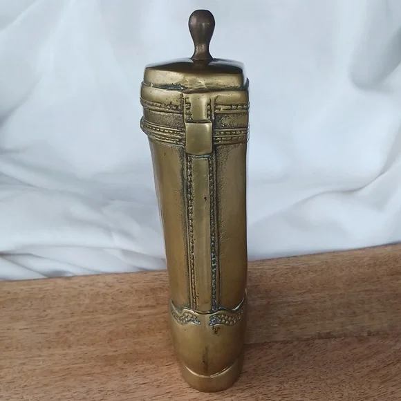 Vintage Brass Riding Boot. Door Stop, Bookend. Equestrian Decor, Ralph Lauren - Picture 3 of 11